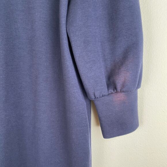 Tuckernuck Charlotte Terry Dress Size Medium Navy Blue Mini Pomander Place *flaw - Picture 12 of 16